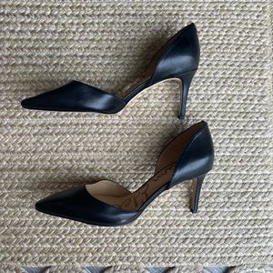 Sam Edelman Black Leather Heels, Size 8